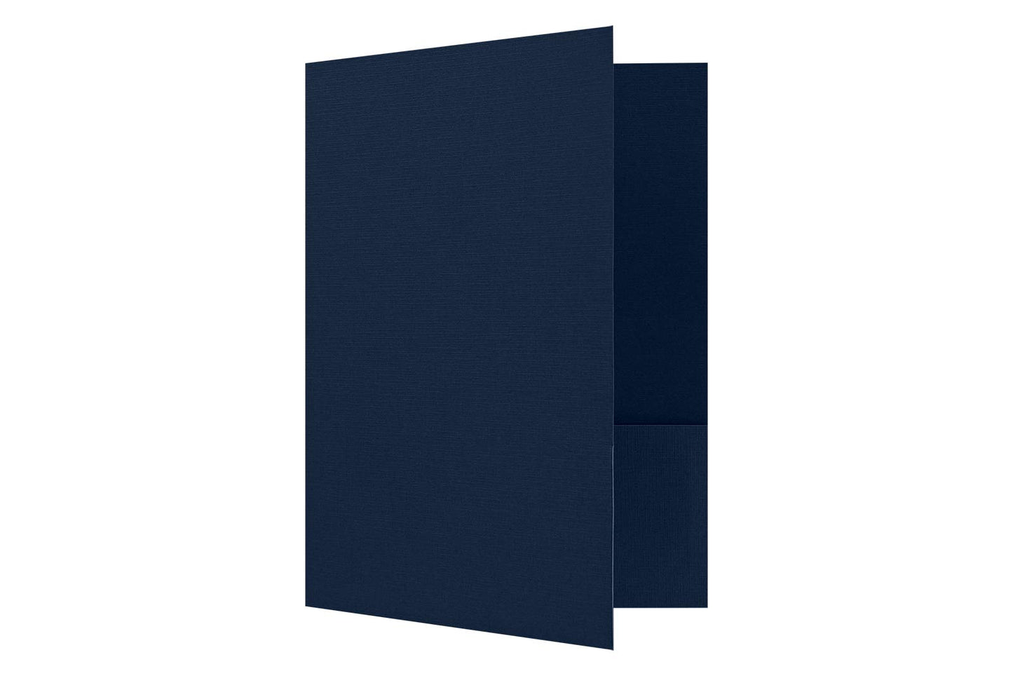 LUXPaper 9" x 12" Presentation Folders | Two Pocket | Nautical Blue Linen | 100lb. Cover | 10 Qty