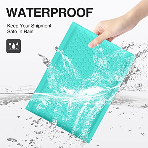 UCGOU Bubble Mailers 6x10 Inch Teal 25 Pack Usable Size 6x9" Padded Envelopes Small Business Mailing Packages Opaque Self Seal Adhesive Waterproof Boutique Shipping Bag for Jewelry Makeup Supplies #0