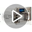 HOOBRO 3-Tier Computer Tower Stand with Charging Station – Movable CPU & Printer Stand