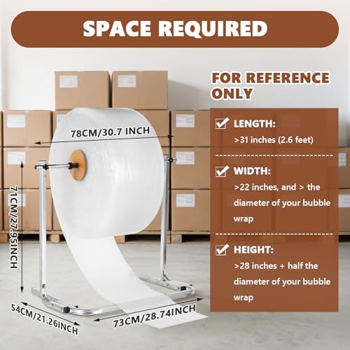 24 Inch Bubble Wrap Dispenser with Easy Film Replacement | Packing Supplies