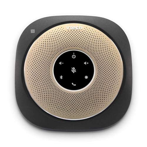 VTech VCS601-2 Bluetooth Conference Speakerphone - 360¡Æ Premium Voice Pickup with 6 Microphones, Smart NFC Connect, 24H Call Time with HD Audio, Reverse Charging USB C, Voice Assistant, Home Office