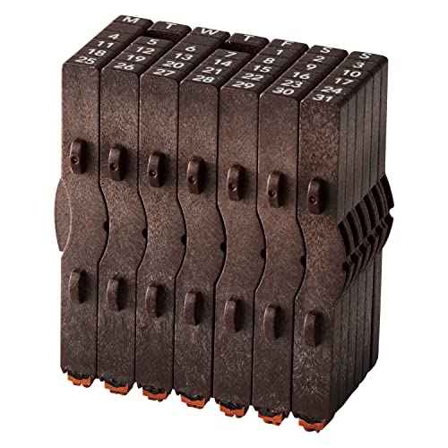 Calendar Stamp, Shachihata GRJ-5ACE, Connected Numbers, Perpetual Calendar, English