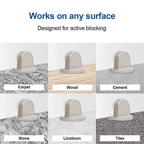 Floor Door Stopper with Rubber pad 2pack, Circle Shaped Door Stopper, Protecting Wall (2.7inch x 15pack, Satin Nickel)