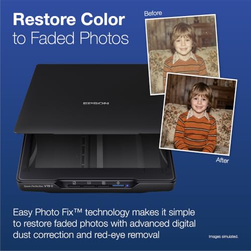 Epson Perfection V19 II Flatbed Photo Scanner 4800 dpi Optical Resolution