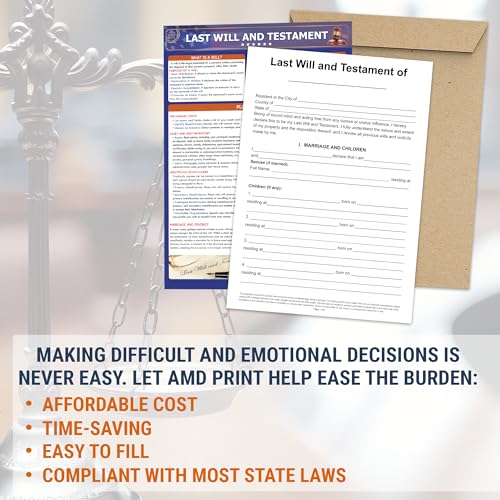 Last Will and Testament Kit 2026 – Estate Planning Forms, DIY Kit with Codicil & Guide