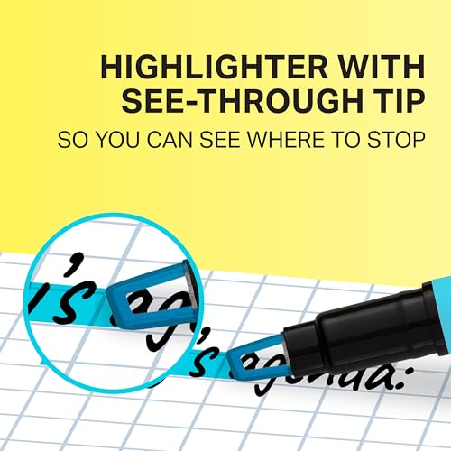 Sharpie Clear View Highlighter Sticks 8-Pack - Assorted Chisel Tip Markers, Smear-Resistant School & Office Supplies