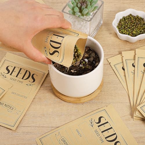 150Pcs Seed Envelopes 2.75 x 3.74 Inches Resealable Storage Packets