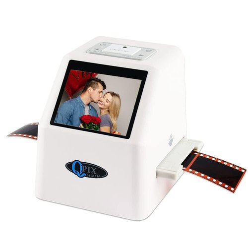 Film Negative Scanner 22 MP 110 135 126KPK Super 8 Negative Photo Scanner 35mm Slide Film Scanner Digital Converter High Resolution 22MP 2.4" LCD(White)