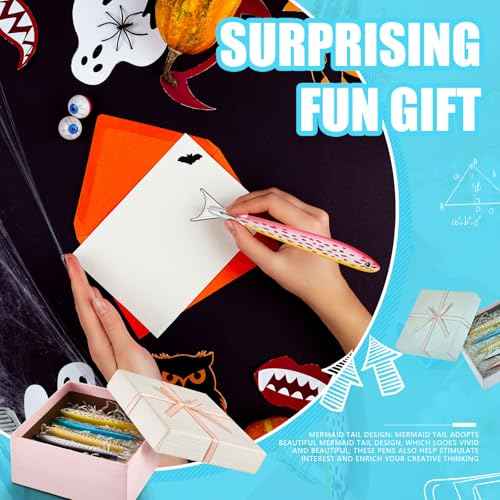 Outus Fish Pen Ballpoint Ink Pens Kawaii Novelty Pen 0.7 mm Bulk Realistic Fishing Decoration for Sea Party Favors Halloween Christmas Near Year Gift(50 Pieces)