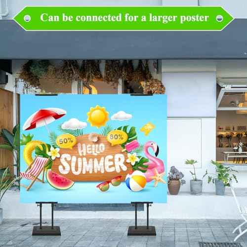 Heavy Duty Poster Stand for Display, Sign Board Holder Banner Floor Stand 0.8in Thick Strong Base Black Pedestal Adjustable Height Up to 75in for Wedding, Restaurant, Business 1Pack
