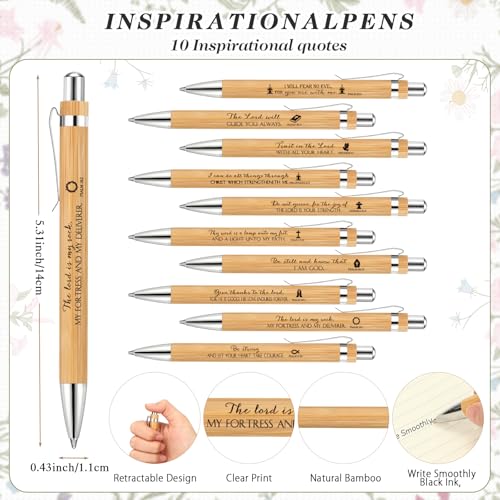 30 Sets Christian Spiral Notebooks Bulk Inspirational Religious Bible Verse Prayer Notepad with Sticky Note Pen Christmas Gifts for Church Study Group Member Vbs Sunday School (White)