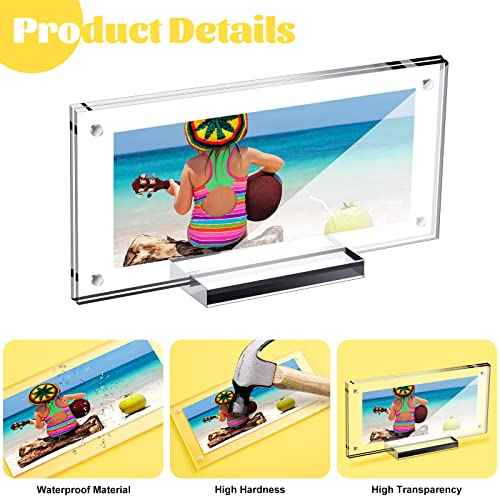 8 Pcs Dollar Bill Holder Acrylic Display Dollar Case Currency Ticket Protector Paper Money Frame for Bill Collectors Collection, 7.3 x 3.5 Inch