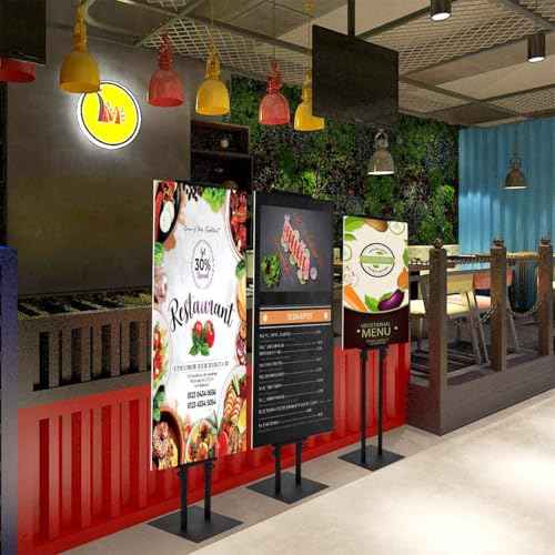 Poster Stand for Display, Pedestal Sign Stand, Double Banner Stand with Non-Slip Base, Heavy Duty Adjustable Poster Board Stand Height Up to 75Inches, Sign Holder for Board & Foam Sign