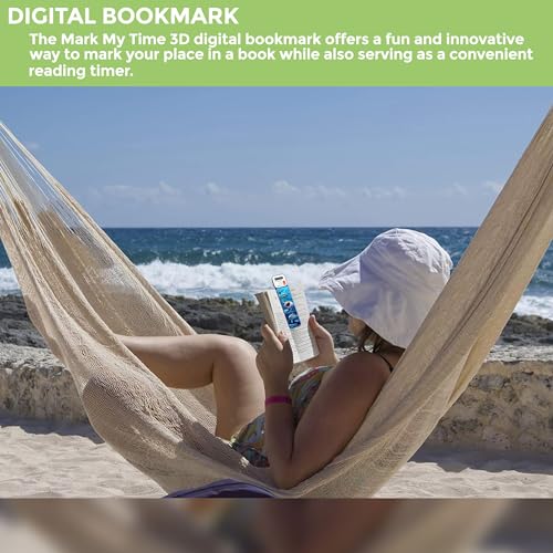 Mark-My-Time 3D Shark Digital Bookmark & Kids Reading Timer - Summer Travel Size