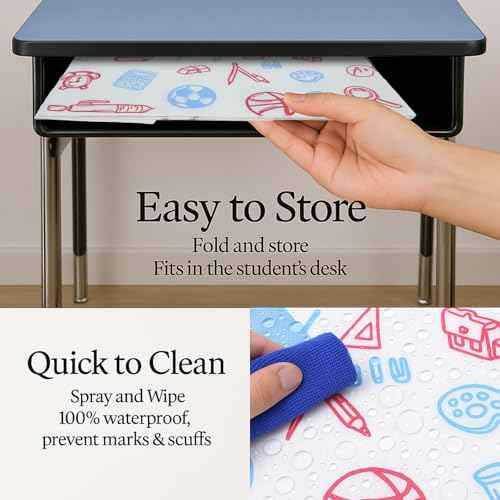 25-Pack Desk Dividers for Students with Privacy Shields, Ergonomic Arms Cutouts & Erasable Name Frames - Waterproof & Easy-to-Clean Test Dividers for Classroom, Exams, Office (White)