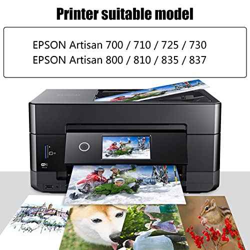 NoahArk 7 Packs T098 T099 Remanufactured Ink Cartridge Replacement for Epson 98 99 for Artisan 700 710 725 730 800 810 835 837 Printer (2 Black,1 Cyan,1 Magenta,1 Yellow,1 Light Cyan,1 Light Magenta)