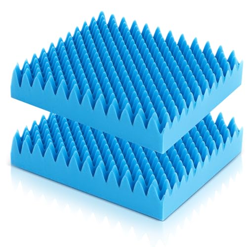 Geiserailie 2 Pcs Egg Foam Pad - 18 x 16 x 4 Inches Egg-Shaped Blue Cushion Set