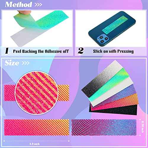 72 Pcs Gradient Style Anxiety Sensory Stickers Mental Health Sticker Fidget Textured Toy Tactile Adhesive Mindfulness Calm Relief Items for School Counselor Classroom Therapy Office, 6 Style