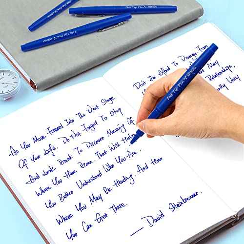 Lelix Felt Tip Pens - 60 Blue Pens, 0.7mm Medium Point, Perfect for Journaling, Writing, Note Taking, Planner, Art, Office & School Supplies