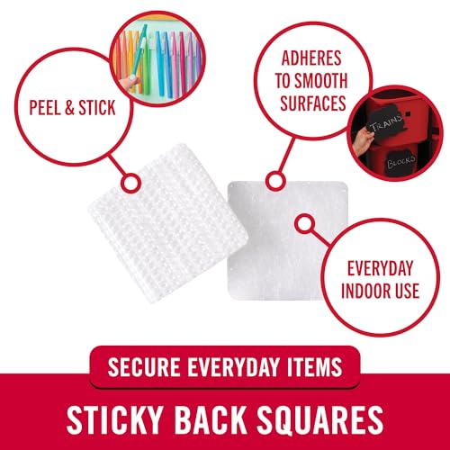 Velcro Brand Adhesive Squares 7/8 in White - 200 Pack