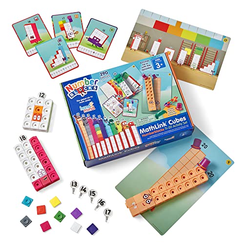hand2mind MathLink Cubes Numberblocks 11-20 Activity Set for Kids, Educational Toy