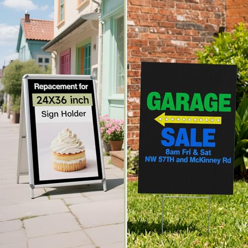 24x36 Corrugated Plastic Board Black - 4 Pack, Weatherproof Sign Sheets