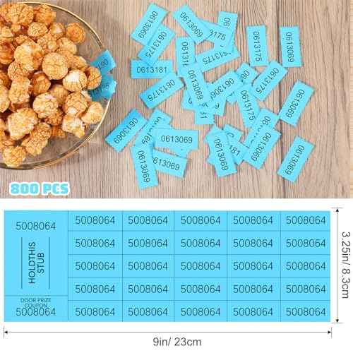 Kosiz 800 Sheets Raffle Ticket Sheets Blue Chinese Auction Tickets with 25 Bid Numbers Per for Fundraising Basket Silent Auction Activity Fundraiser Prizes Church Events