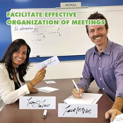 12 Pcs Dry Erase Name Tent Cards for Table, Reusable Name Cards 8.75" x 3" Desk Name Tents Sets with Dry Erase Markers and Erasers, Facilitate Effective Organization of Meetings and Classes