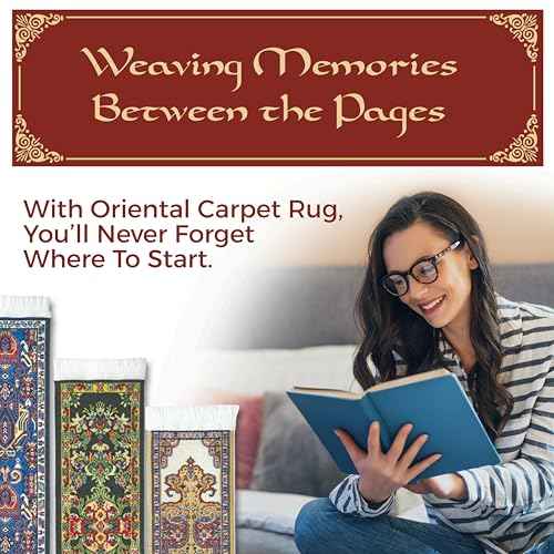Oriental Carpet Rug Bookmark - Collection of 12 - Turkish Style - Beautiful, Elegant, High Quality, Woven Cloth Fabric Bookmarks! Best Gifts for Men Women Adults Teens Teachers & Librarians