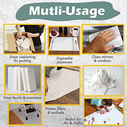 Newsprint Packing Paper Sheets for Moving - 400 Newsprint Paper Sheets for packing supplies -12.5lb - 17" x 27" Moving Supplies Packing paper for Dishes and Glasses - Made in USA