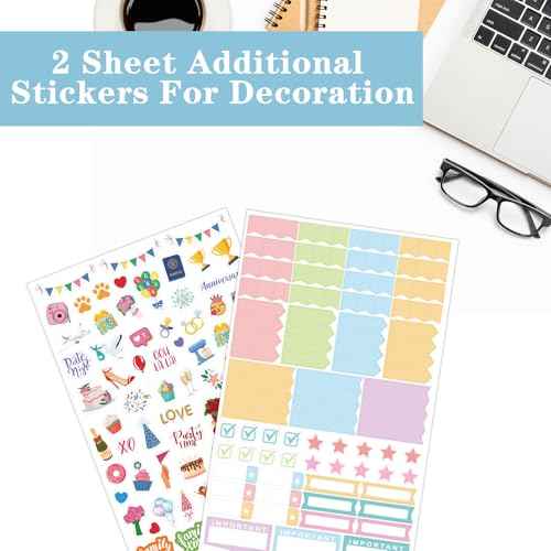 Planner Stickers - 12 Festival Theme Monthly Planner Stickers, Accessories 14 Sheet 1500+ Colourful Sticker£¬Holiday Seasonal Sticker, for Calendar Journaling, Gifts