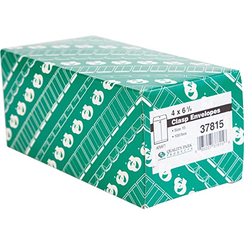 Gummed Clasp Envelope 4 x 6-3/8 Inch Kraft Office Paper Mailer 100 Pack