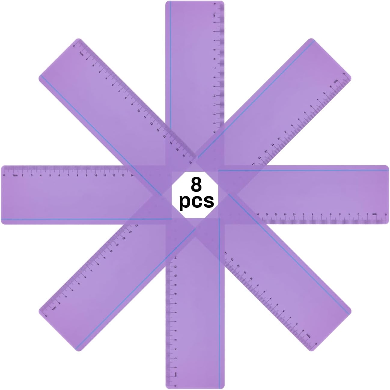 Skiennix Dyslexia Tools for Kids - 8-Piece Guided Reading Strips with Purple Overlays | Reading Tracking Rulers