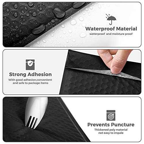 Metronic Bubble Mailers 8.5x12" 40 Pack Black Padded Envelopes Usable Size 8.5 x 11" Strong Adhesion Bubble Envelopes Medium Mailing Envelopes Bubble Padded for Small Business Shipping Books Clothes