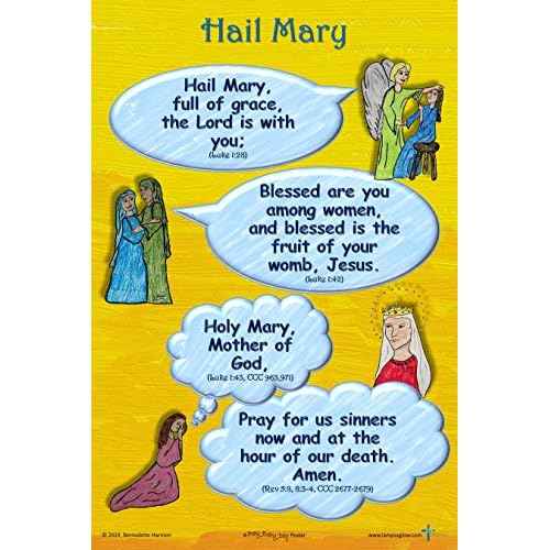 Collection - Our Father, Hail Mary, Sign of The Cross, Glory Be - Classroom Posters 12" x 18"
