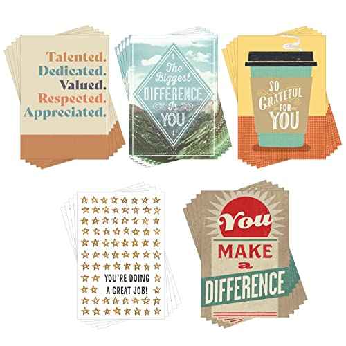 Hallmark Business Bulk 25 Pack Assorted Appreciation Cards for Employees (Talented & Appreciated), 5 x 7 Cards, Messages Inside, Envelopes Included