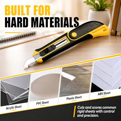 DIYSELF Professional Plexiglass Cutter with 10 SK5 Blades - Accurate Acrylic Scoring Tool