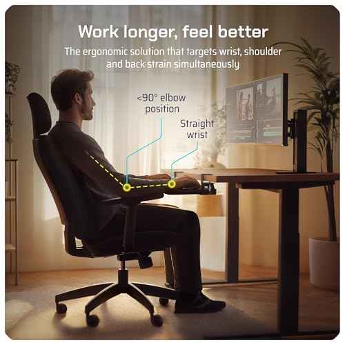 Keyboard Tray | Under Desk Keyboard Tray Slide Out w/Adjustable C-Clamps for Desks Up to 1.5-Inch-Thick | Clamp On Drawer with 1x USB-C to 4 USB-A Hub and 1x Five-Cable Management Organizer