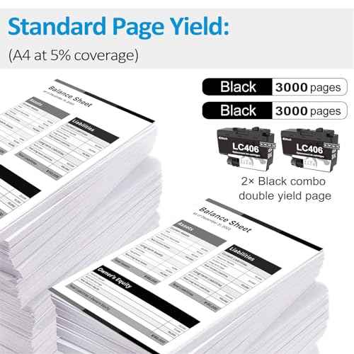 2-Pack Compatible LC406 Ink Cartridges for Brother Printer Black Replacement LC406BK LC406BKS for Brother MFC-J4335DW MFC-J4345DW MFC-J4535DW MFC-J5855DW MFC-J5955DW MFC-J6555DW MFC-J6955DW