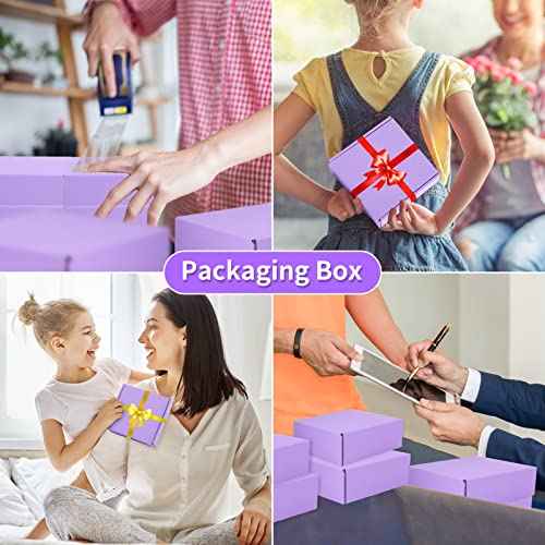 25 Pack Small Shipping Boxes Purple Corrugated Cardboard Box 9x6x3 inches£¬Corrugated Box for Packaging Small Business,Mailing Packing Literature Mailer,Shipping Gift Boxes