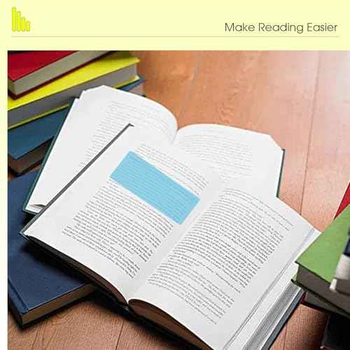 Guided Reading Highlight Strips, 14-Pack Overlays with Line in 7 Colors, Bookmark Reading Tracking Rulers for Dyslexia, ADHD, Visual Stress Relief