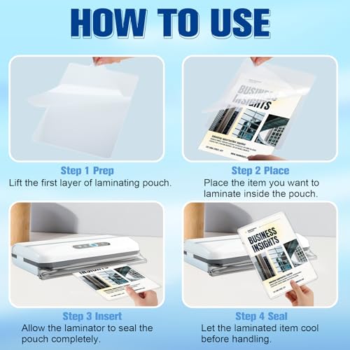 100 Pack 9x11.5inch 10mil Letter Size Laminating Sheets Thermal Laminating Pouches Paper Laminator Sheets File Card Laminator Pouches 8.5x11inch for Permits Cards File Photos (100, 9"x11.5"-10mil)