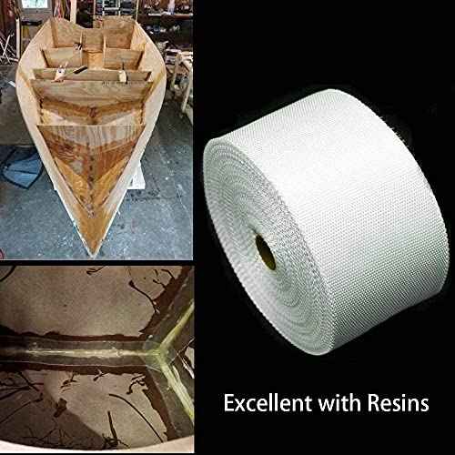 APT Woven Fiberglass Cloth Tapes (6" x 36Yds), Repairs and Reinforcements, Glass Fiber Mesh Joint Tape Plain Weave Reinforcement E-Glass, No Adhesive (152mm x 36Yds)