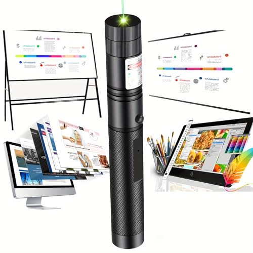 Rechargeable Green Laser Pointer for Presentations, Classroom & Office Use