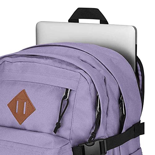 JanSport Main Campus Backpack - Pastel Lilac, 15-Inch Laptop & Water Bottle Pockets