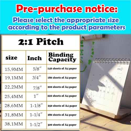 1 Inch Double Loop Wire Binding Spines 2:1 Pitch White, 50 Pack Notebook Binding Rings 220 Sheet Capacity for Booking Letter Size and Binding-Machines YolieraArt Cinch Wires Office Products