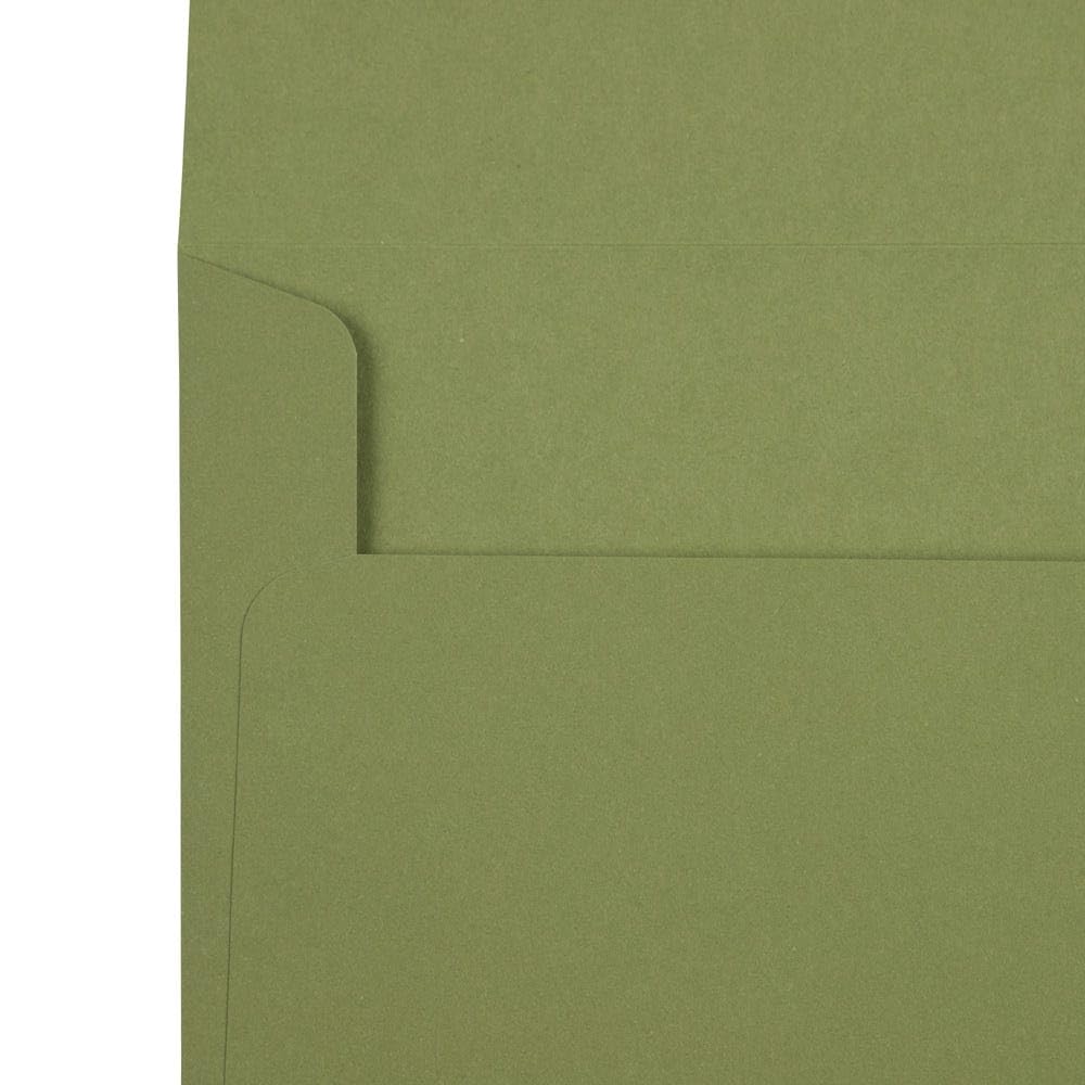 LUXPaper A7 Invitation Envelopes | Peel & Press | 5 1/4" x 7 1/4" | Olive Green | 70lb. Text | 50 Qty