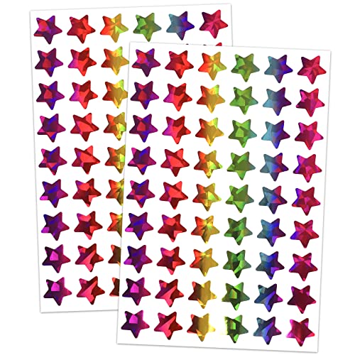 Multicolor 0.6-inch Holographic Star Stickers for Kids Rewards, 1620 pcs