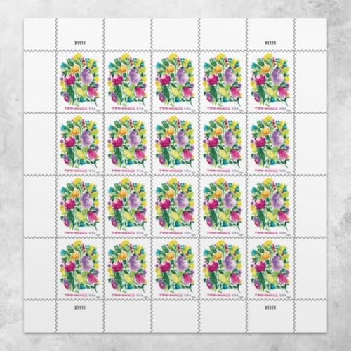 United States Postal Service Wedding Blooms 2 oz. Postage Stamps - Set of 20