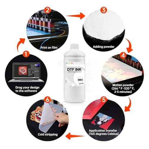 DTF Ink 1000ML 1 Pack Premium DTF Ink Water Base Digital Inkjet Ink Refill for Direct to Film Printers with Printhead L1800 L805 R1390 4720 I3200 XP600 DX7 DX5 5113